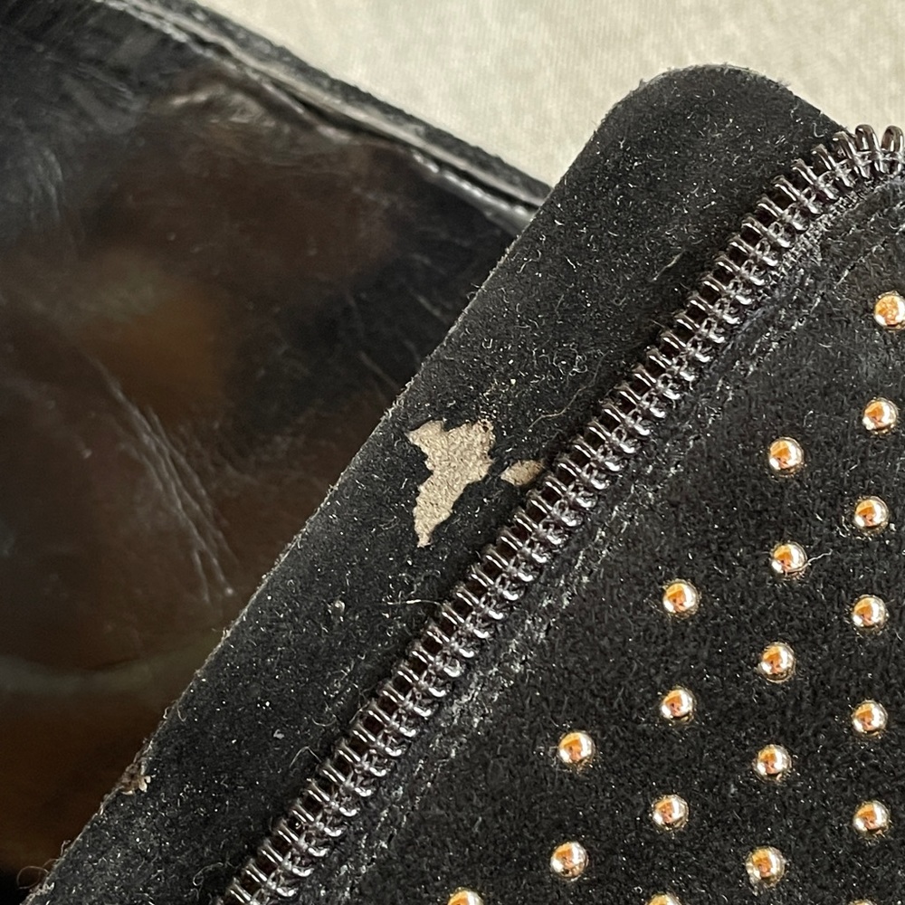 Jessica Simpson black and gold studded boots. Size 10 excellent condition. - Picture 9 of 10